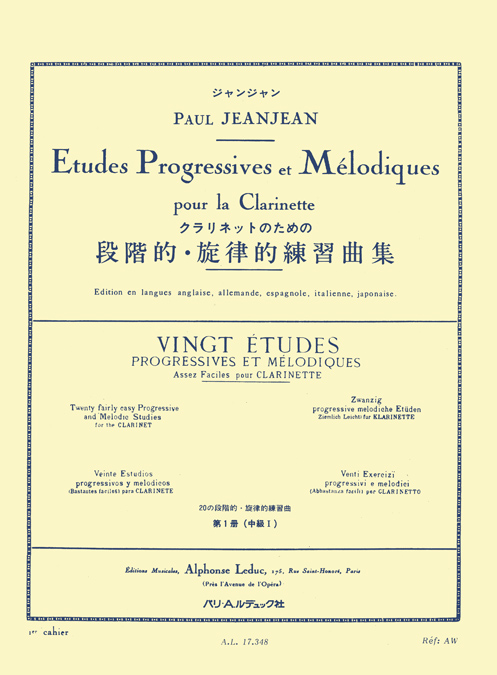 20 Etudes Progressives & Melodiques 1: Clarinet: Study