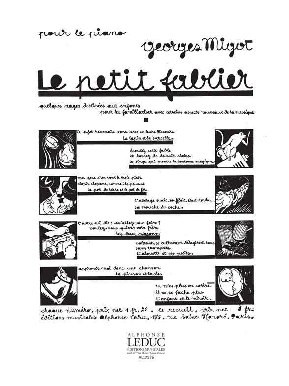 Georges Migot: Le Petit Fablier No.8: Piano: Score