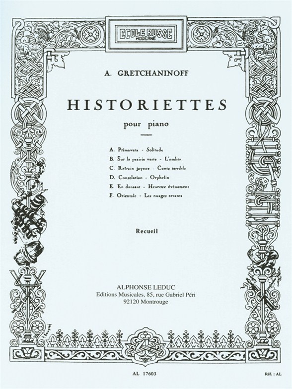 Alexander T. Gretchaninov: Historiettes pour Piano Op. 118: Piano: Instrumental