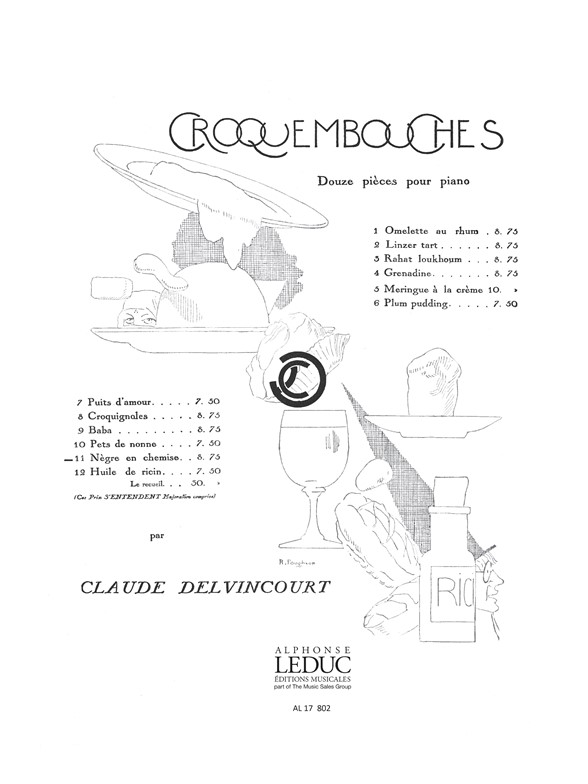 Claude Delvincourt: Croquembouches No.9 - Baba: Piano: Score