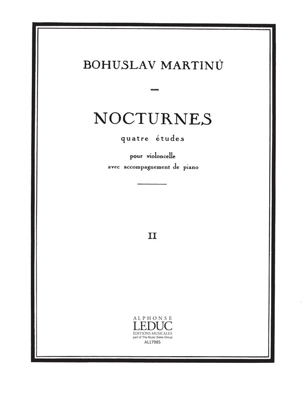 Bohuslav Martinu: 4 Nocturnes H189  No.2: Cello: Score