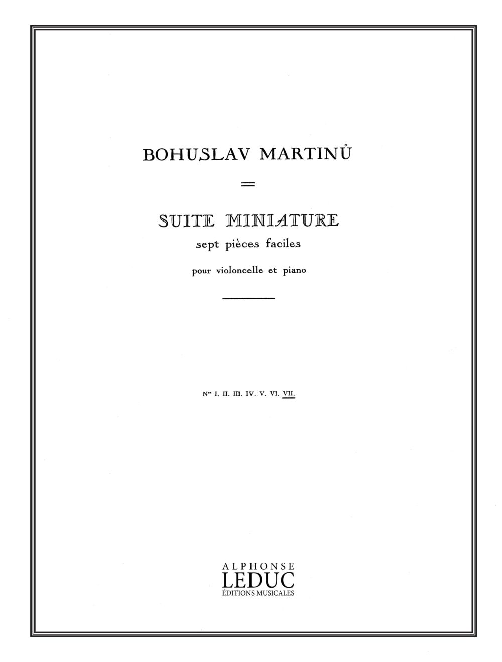 Bohuslav Martinu: Bohuslav Martinu: Suite miniature H192  No.7