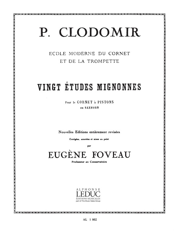 Pierre-Franois Clodomir: 20 Etudes Mignonnes Opus 18: Trumpet: Score