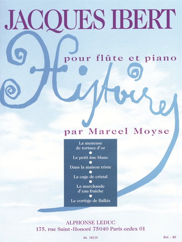 Jacques Ibert: Histoires: Flute: Instrumental Work