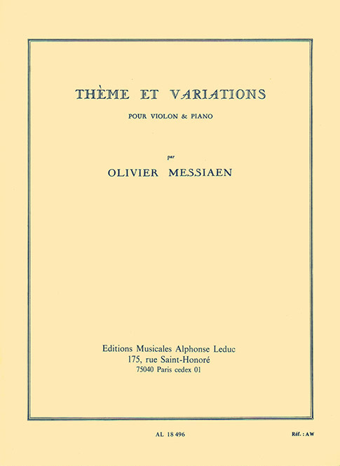 Theme et Variations: Violin: Instrumental Work