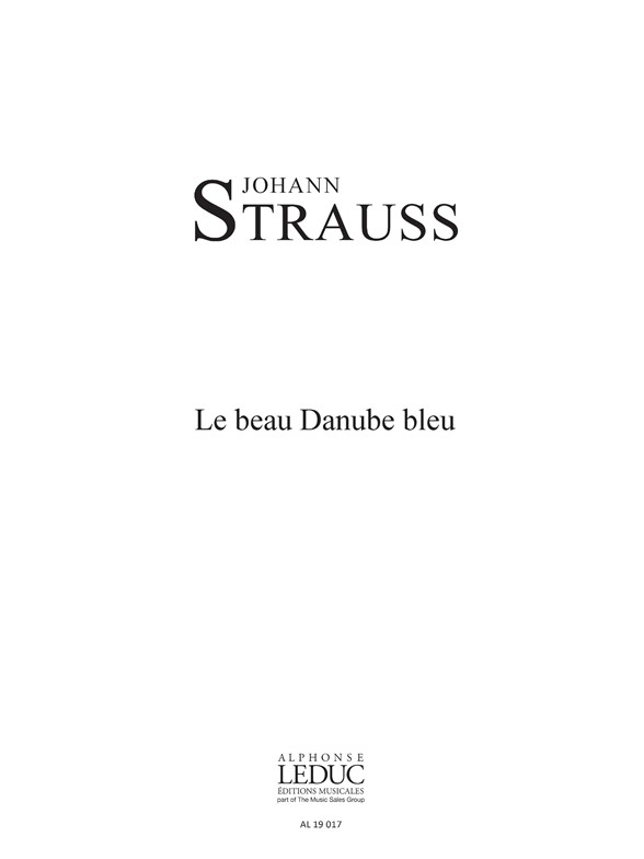 Johann Strauss Jr.: Beau Danube Bleu 2 Equal Voices & Piano: Voice: Instrumental