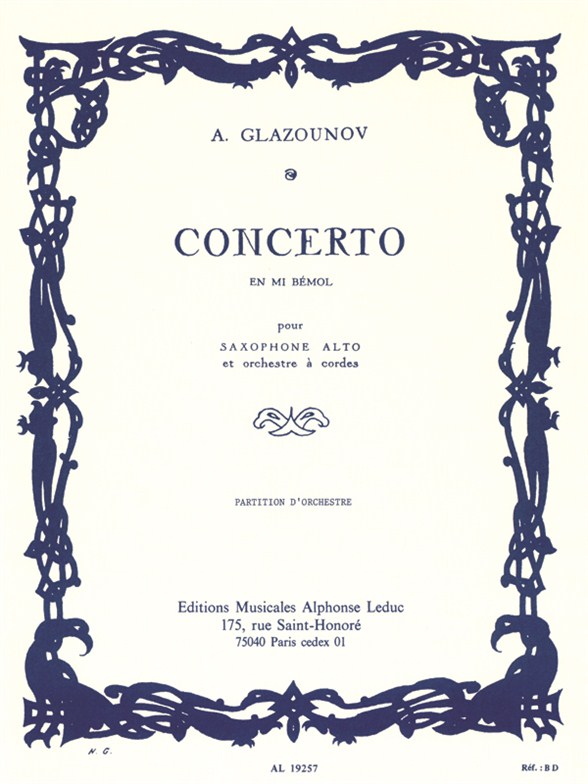 Alexander Glazunov: In Aller Fruhe: Alto Saxophone: Score
