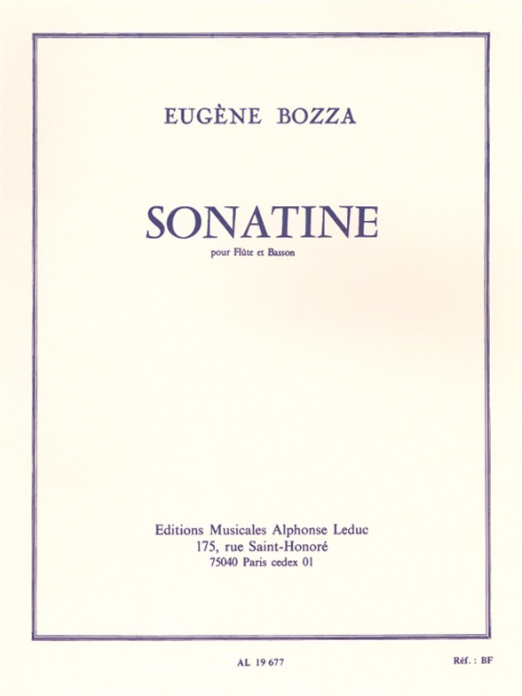 Eugène Bozza: Sonatine For Flute And Bassoon: Mixed Duet: Instrumental Work