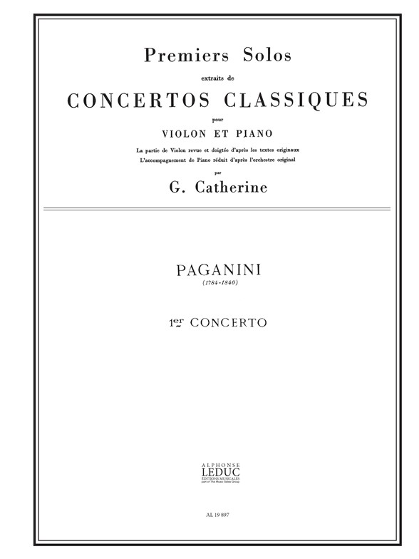 Niccol Paganini: Premier Solo Extrait concerto No.1: Violin: Instrumental Work