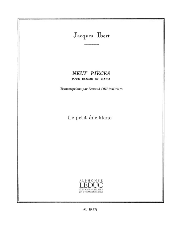 Jacques Ibert: Le Petit Ane blanc: Bassoon: Score