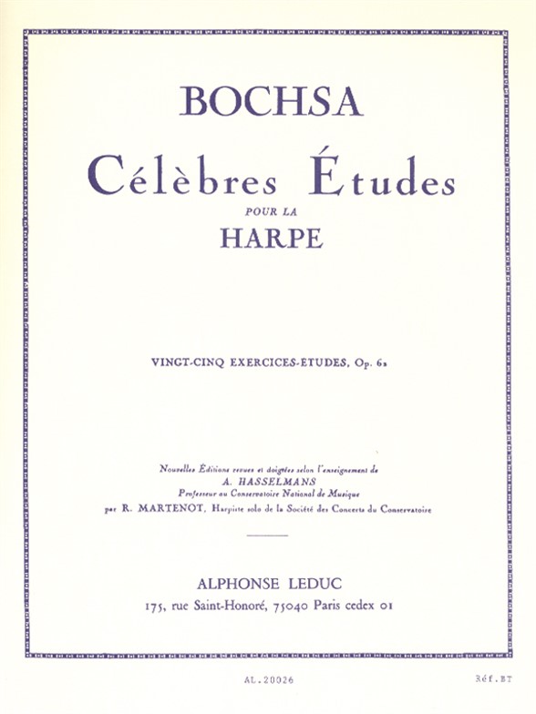 Robert Nicholas Charles Bochsa: 25 Exercices-Etudes Op. 62: Harp: Study