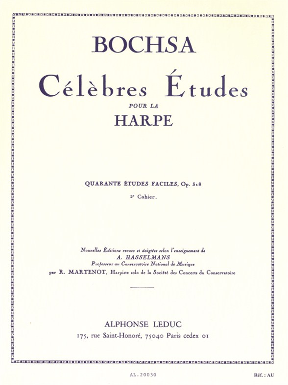 Robert Nicholas Charles Bochsa: 40 Etudes Faciles Op. 318 Vol.2: Harp: Study