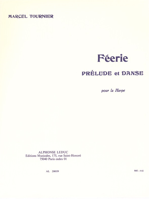 Marcel Tournier: Féérie (Prélude et Danse): Harp: Instrumental Work