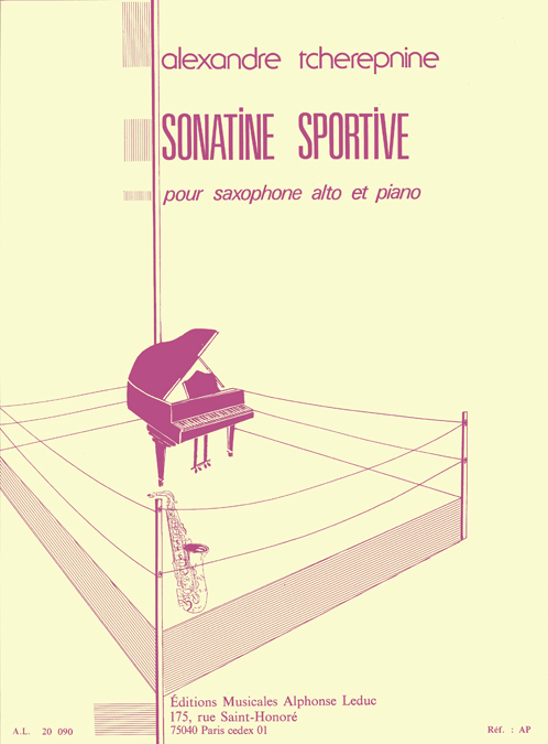 Alexander Tcherepnin: Sonatine Sportive For Alto Saxophone And Piano: Saxophone: