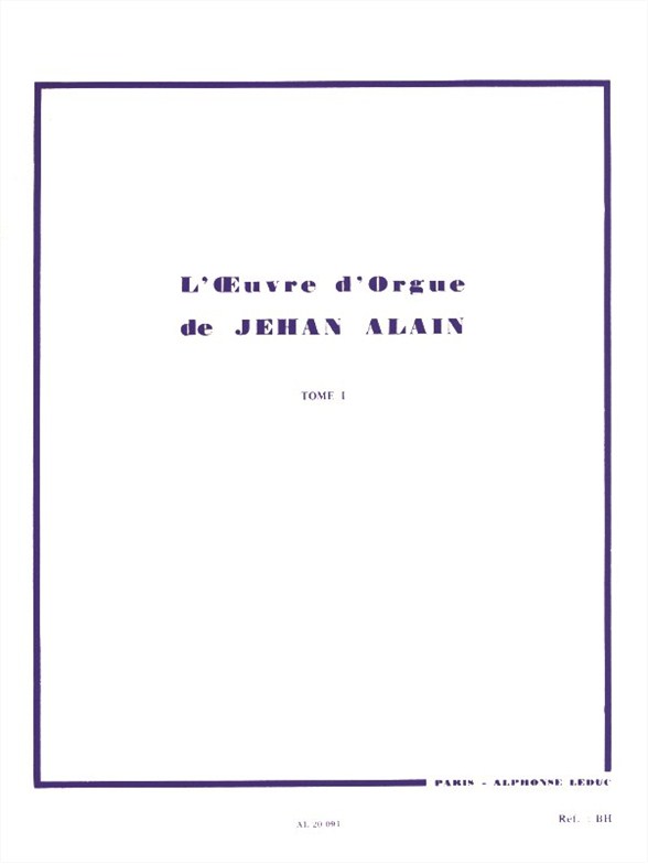 Alain: Oeuvre D'Orgue 1: Organ: Instrumental Album