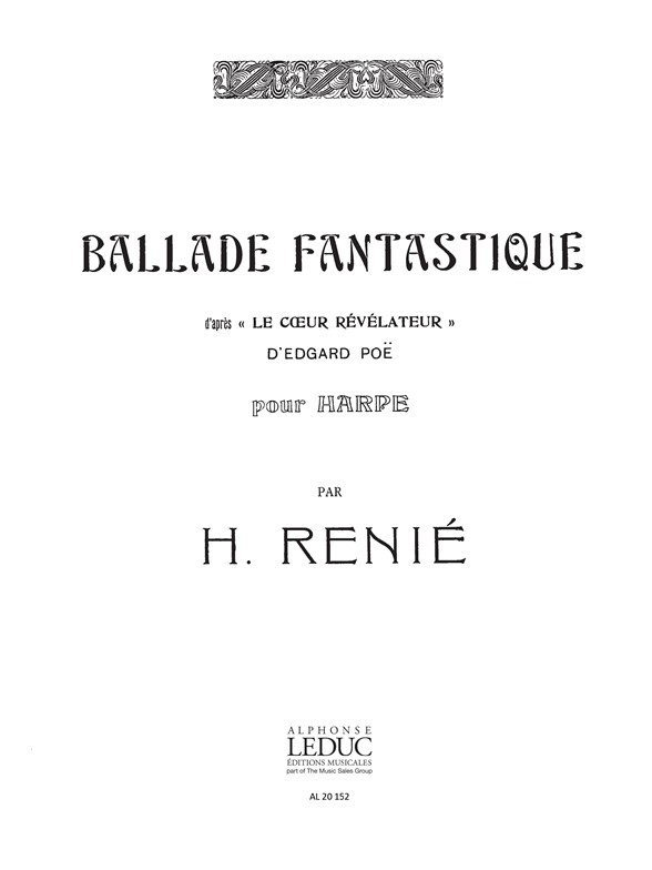 Henriette Renié: Ballade Fantastique: Harp: Instrumental Work