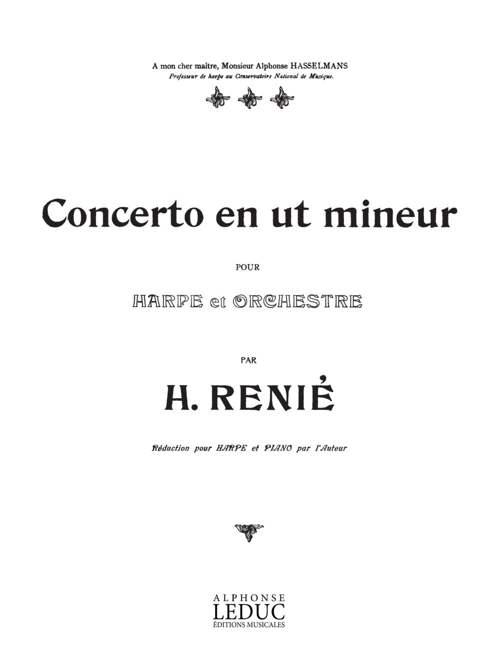 Henriette Reni: Concerto en ut mineur