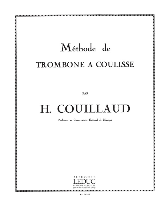 Henri Couillaud: Mthode de Trombone de Coulisse: Trombone: Score