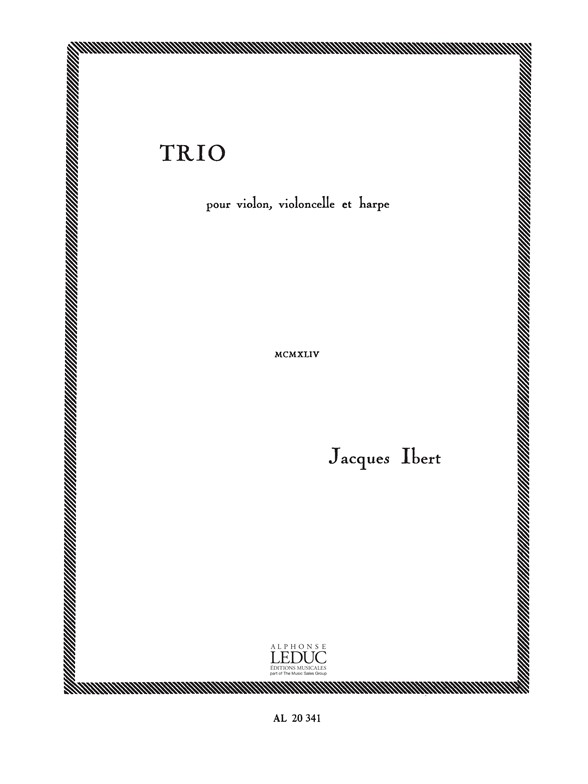 Jacques Ibert: Trio for Violin  Cello and Harp: Violin & Cello: Parts