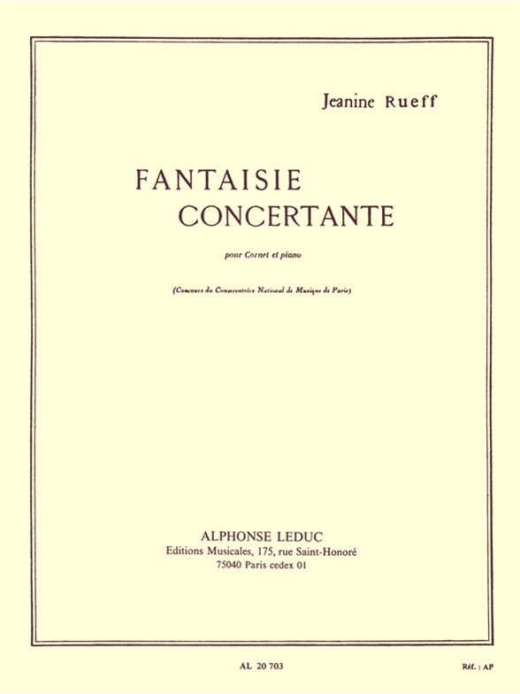 Jeanine Rueff: Fantaisie Concertante: Cornet: Instrumental Work
