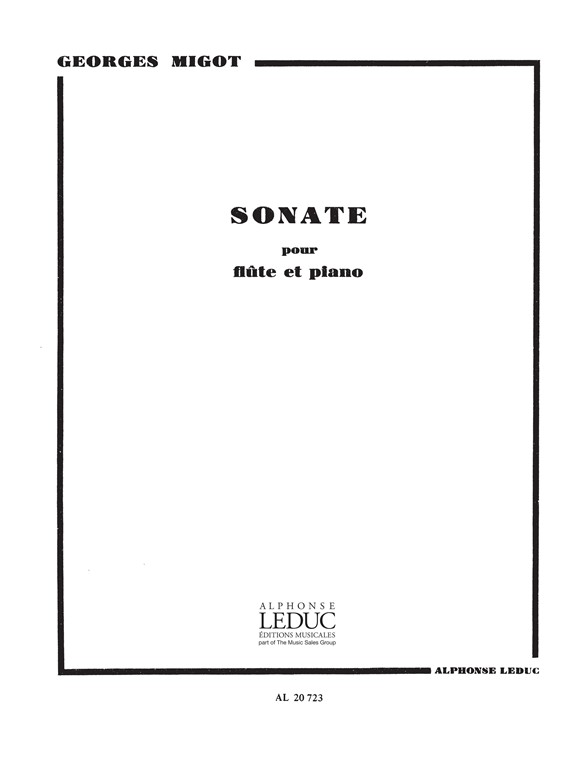 Migot: Sonate en 5 Parties: Flute: Score