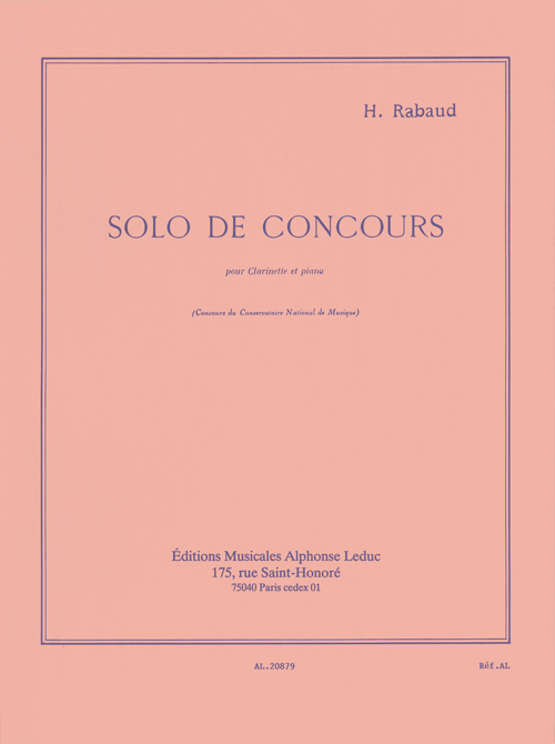 Henri Rabaud: Solo De Concours: Clarinet: Instrumental Work