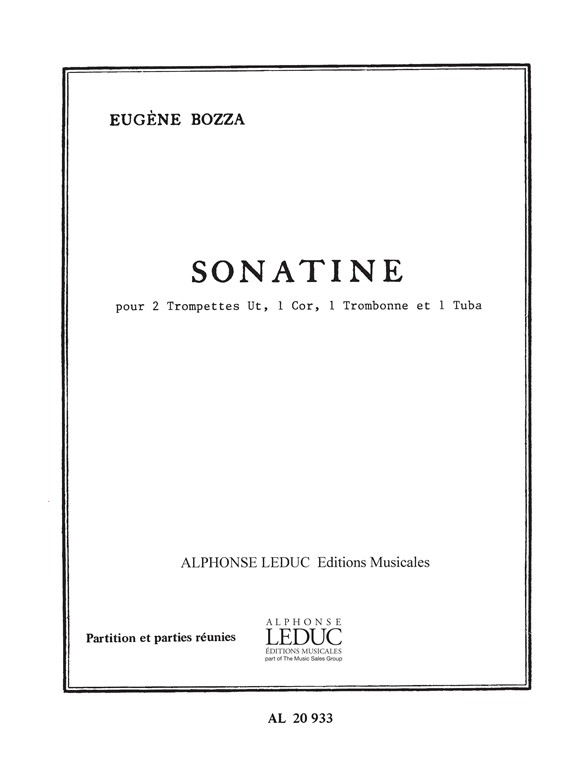 Eugne Bozza: Sonatine: Trumpet Duet: Score and Parts
