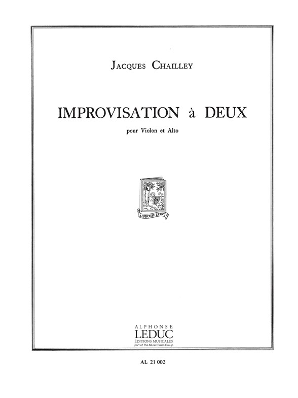 Jacques Chailley: Improvisation A Deux: Violin & Viola: Score