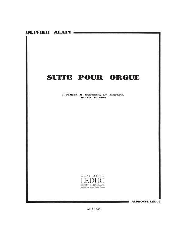 Olivier Alain: Suite: Organ: Score