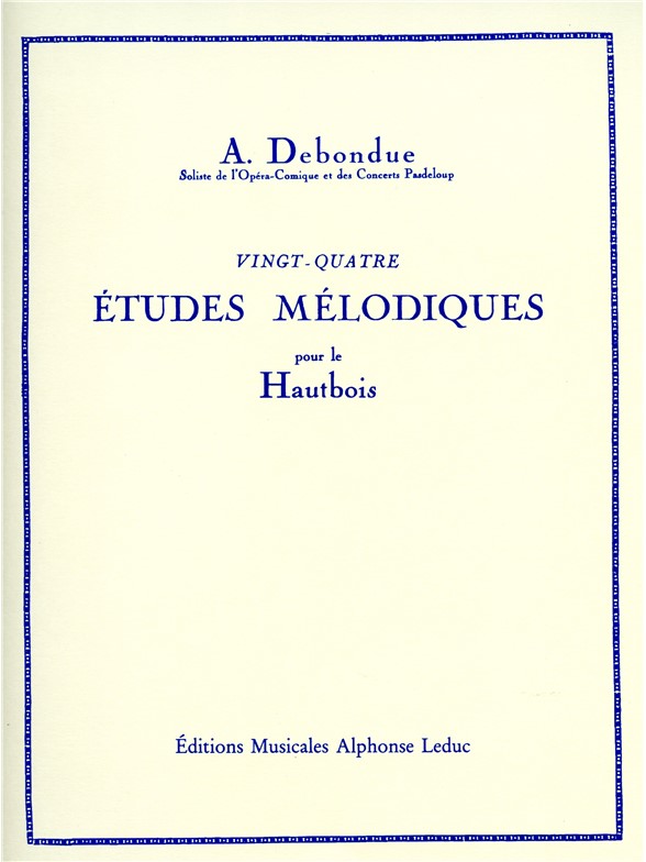 Albert Debondue: 24 Etudes Melodiques: Oboe: Study