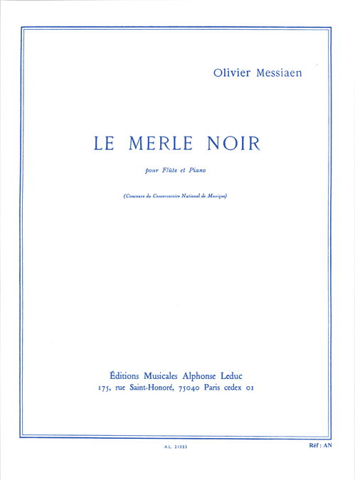 Olivier Messiaen: Le Merle Noir: Flute: Instrumental Work