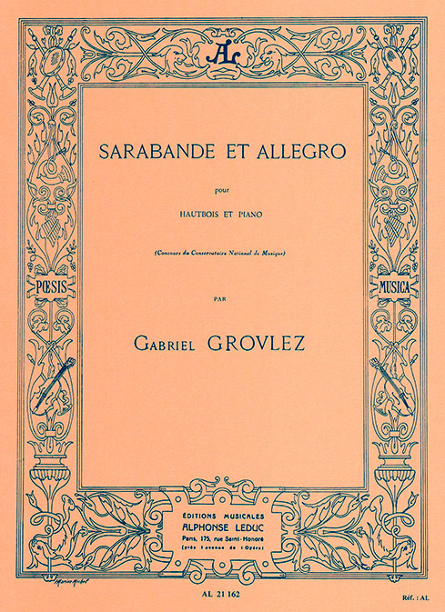 Gabriel Grovlez: Sarabande et Allegro for Oboe and Piano: Oboe: Instrumental