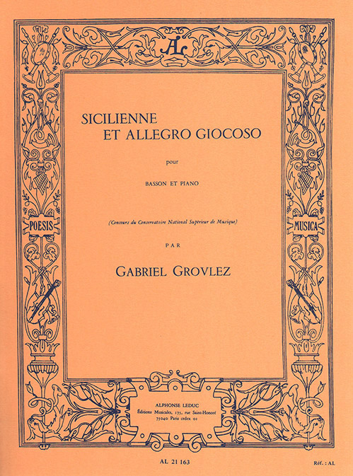 Gabriel Grovlez: Sicilienne and Allegro Giocoso: Bassoon: Instrumental Work