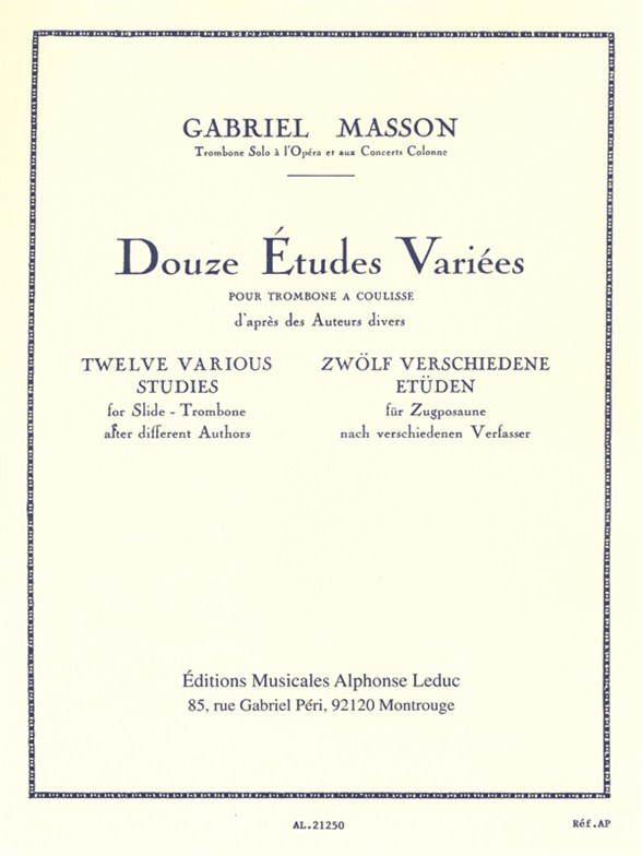 Masson: Etudes Variees(12): Trombone: Study