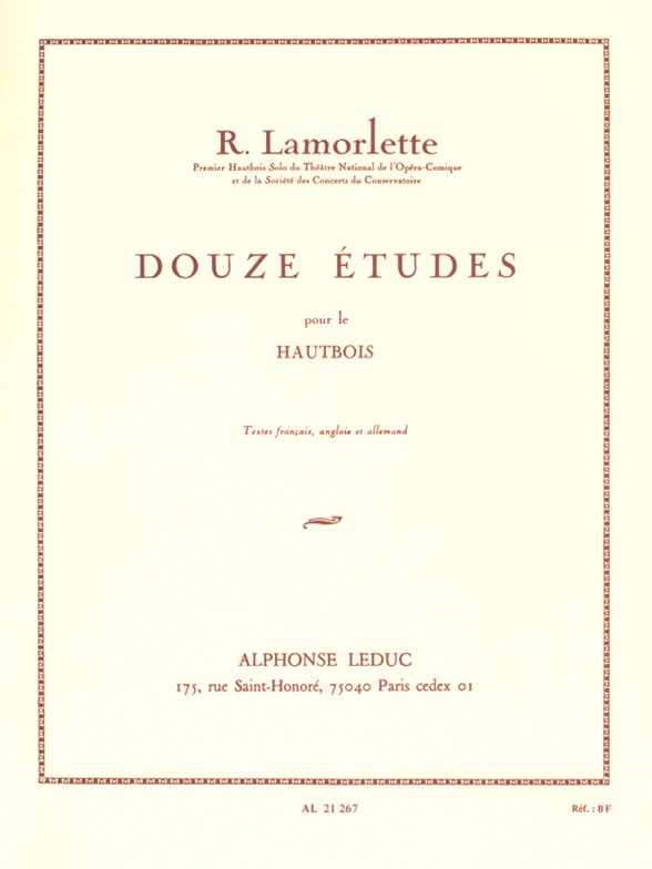 R. Lamorlette: 12 Etudes: Oboe: Study