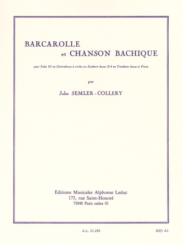 Nikolaus Selnecker: Barcarolle and Bacchanalian Song: Tuba: Instrumental Work