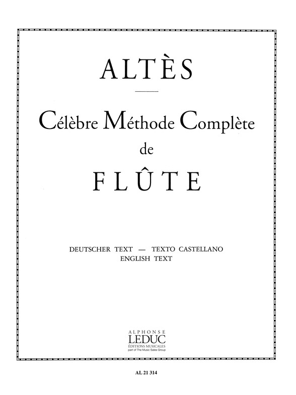 Altes: Celebre Methode Complete 2: Flute: Instrumental Tutor