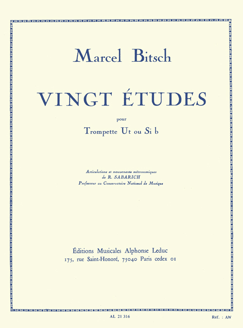 Marcel Bitsch: 20 études: Trumpet: Study