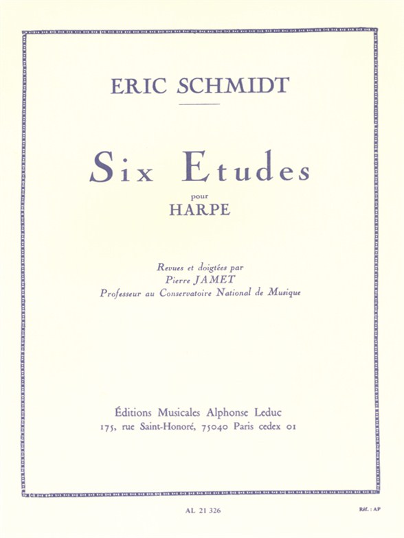 Eric Schmidt: Six Etudes: Harp: Study