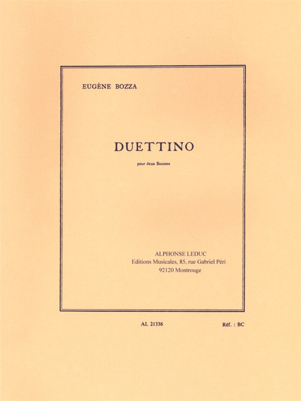 Eugne Bozza: Duettino For Two Bassoons: Bassoon: Instrumental Work