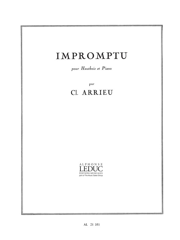 Claude Arrieu: Impromptu: Oboe: Score
