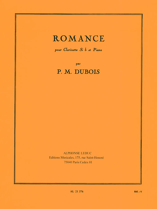 Pierre-Max Dubois: Romance For Clarinet And Piano: Clarinet: Instrumental Work