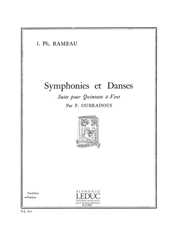 Jean-Philippe Rameau: Symphonies Et Danses: Wind Ensemble: Parts