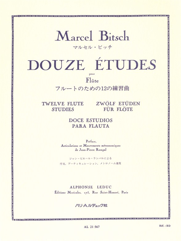 Marcel Bitsch: 12 Etudes: Flute: Study