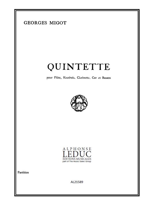 Georges Migot: Quintette: Wind Ensemble: Score