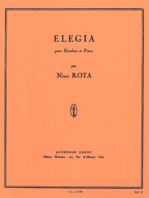 Nino Rota: Elegia: Oboe: Instrumental Work