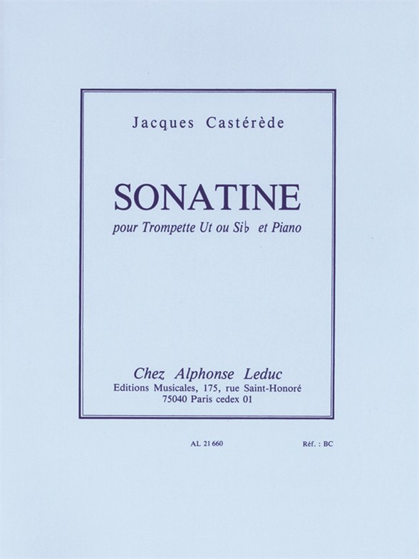 Jacques Castrde: Sonatine: Trumpet: Instrumental Work