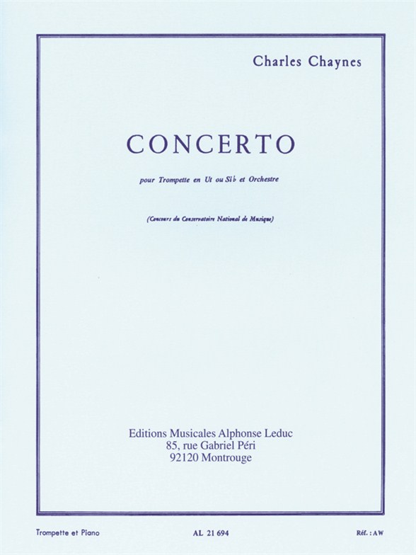 Charles Chaynes: Concerto - Trompette et Orchestre: Trumpet: Instrumental Work
