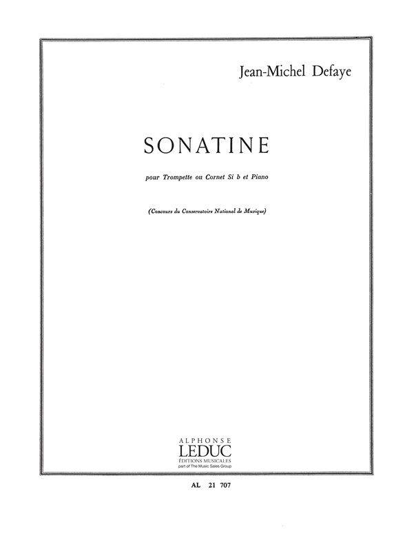 Jean-Michel Defaye: Sonatine: Trumpet: Score