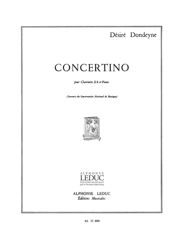 Dondeyne: Concertino: Clarinet: Score